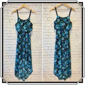 Bailey Girl Blue Floral High Low Maxi Dress in Size Small